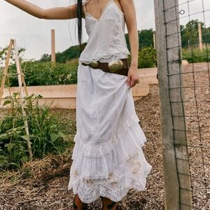 White Lace Maxi skirt